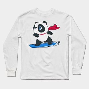 Panda Snowboard Winter sports Long Sleeve T-Shirt